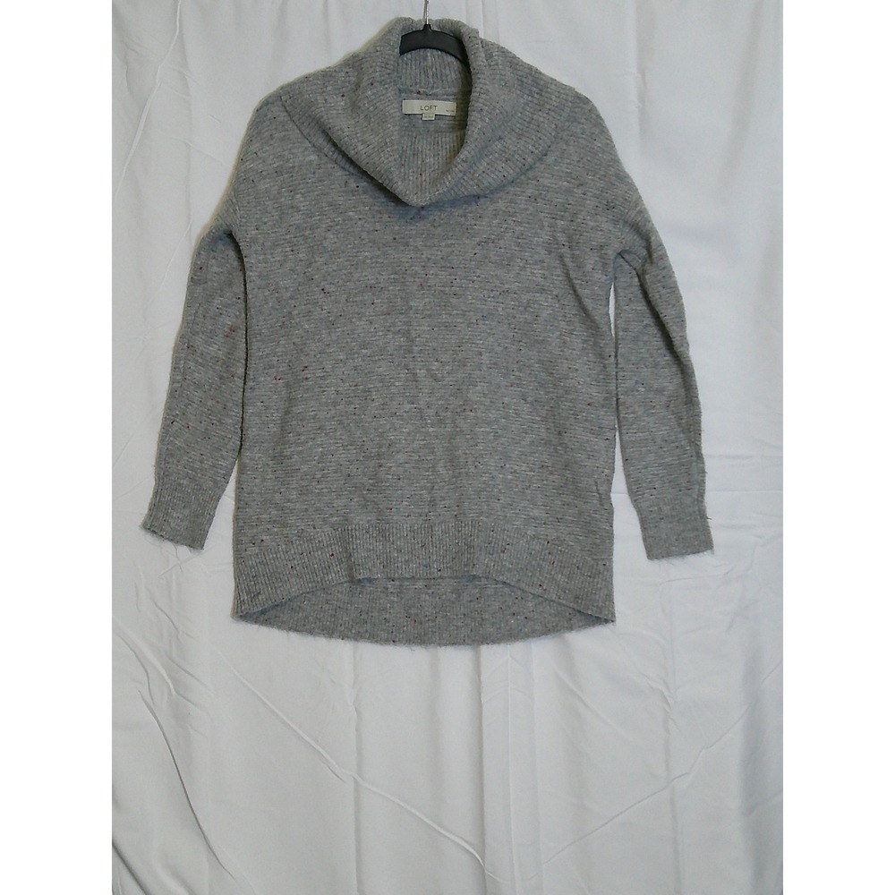 LOFT Petite Grey Speckled Turtleneck Sweater‎ Size MP